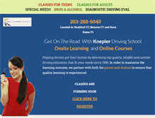 Tablet Screenshot of kneplerdrivingschools.com